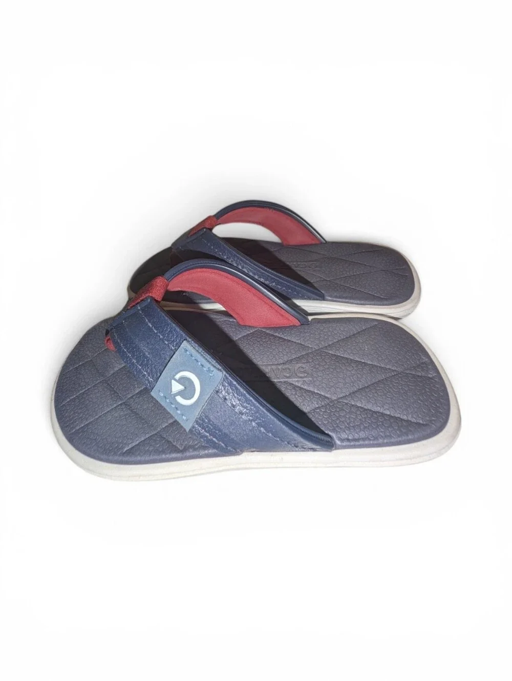 Cartago Kid Brazilian Flip Flop Cushioned Sandals Navy Red Toddler Pool Size 11